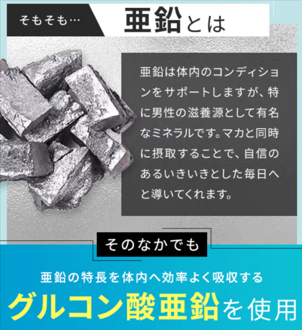 体内への吸収性に優れた「グルコン酸亜鉛」