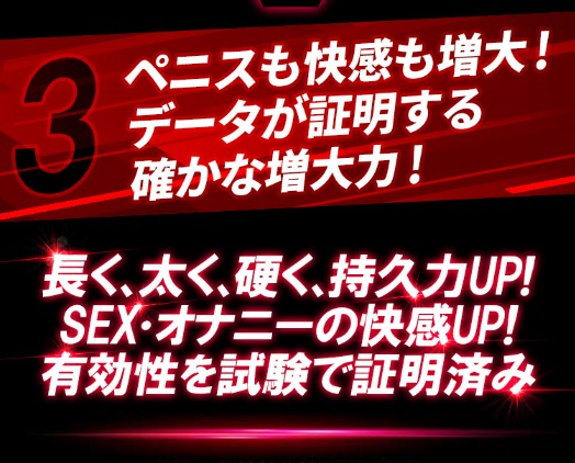 その③：ペニスも快感もデータが証明する確かな増大力