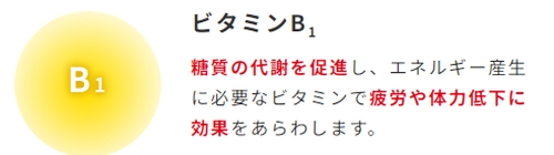 ビタミンB1で疲労感の軽減